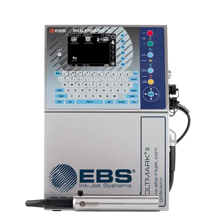 EBS-6600 continuous inkjet printer, front view