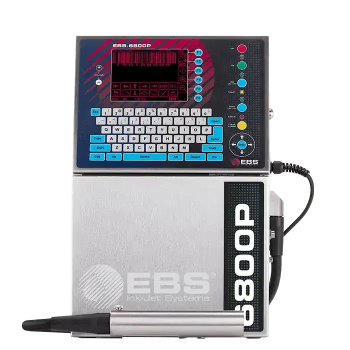 EBS-6800P pigmented-ink continuous inkjet printer, front view