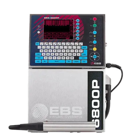 EBS-6800P pigmented-ink continuous inkjet printer, front view