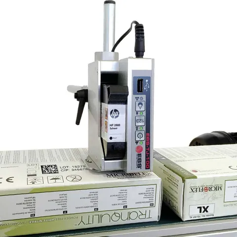 EBS-TJ-100 high-resolution printer with HP cartridge, front view